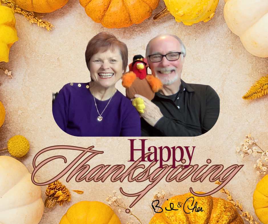 Thanksgiving-Bil & Cher & turkey